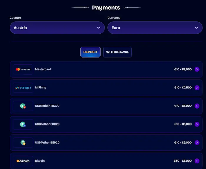 WishWin Casino pay
